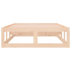 vidaXL Bed Frame | Natural wood | Solid Pine Wood, Plywood Slats | Single 5