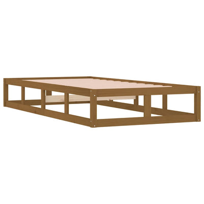 Bed Frame Honey Brown 90x200 cm Solid Wood