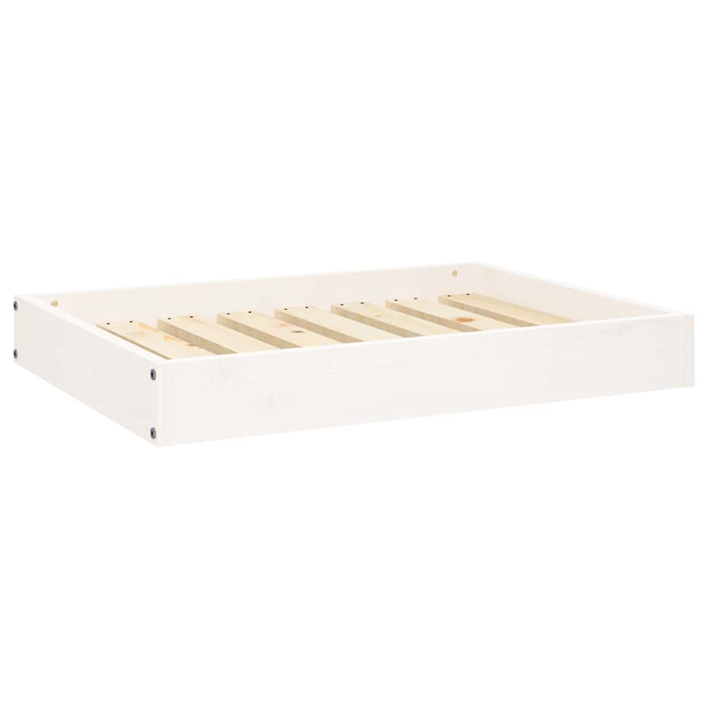 vidaXL Dog Bed White 71,5x54x9 cm Solid Wood Pine 2
