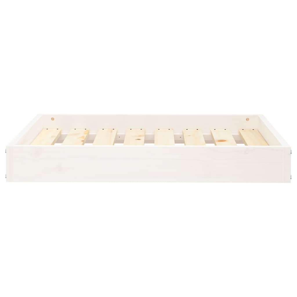vidaXL Dog Bed White 71,5x54x9 cm Solid Wood Pine 4