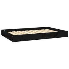 vidaXL Dog Bed Black 91.5x64x9 cm Solid Wood Pine 2