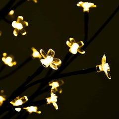 345130 vidaXL Cherry Blossom LED Tree Warm White 84 LEDs 120 cm 4