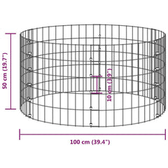 Garden Composter Galvanised Steel Ø 100 x 50 cm