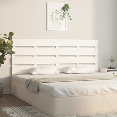 vidaXL Headboard White 160x3x80 cm Solid Wood Pine 3