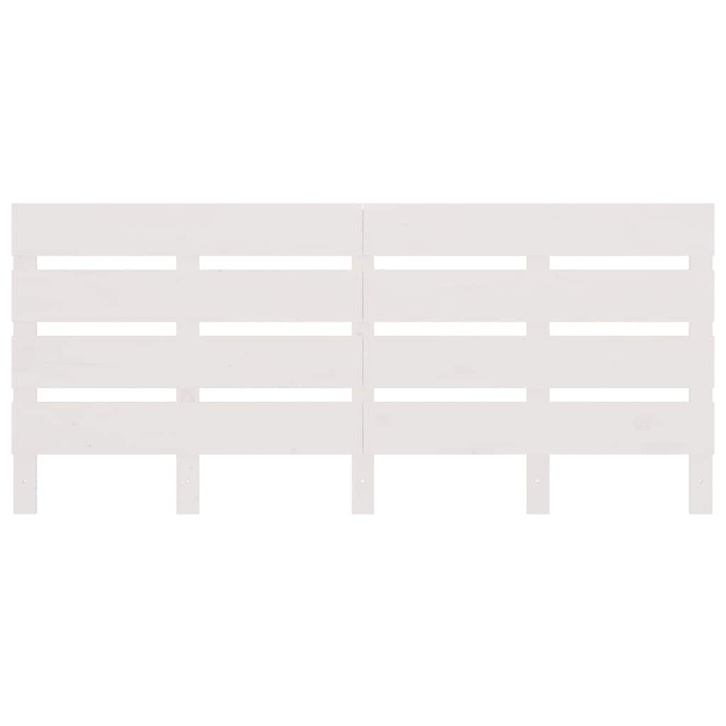 vidaXL Headboard White 160x3x80 cm Solid Wood Pine 4