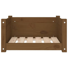 vidaXL Dog Bed Honey Brown 55.5x45.5x28 cm Solid Pine Wood 5