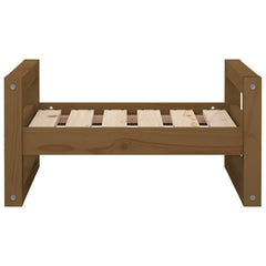 vidaXL Dog Bed Honey Brown 55.5x45.5x28 cm Solid Pine Wood 5