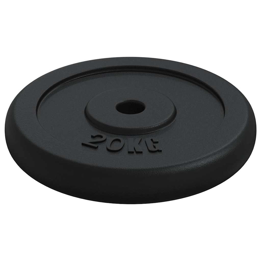 vidaXL Weight Plate 20 kg Cast Iron 4