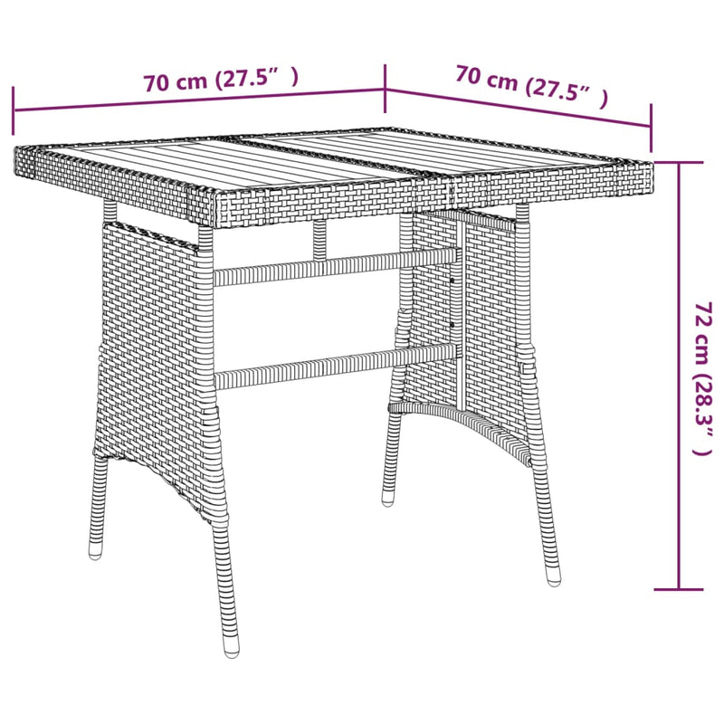 5 Piece Outdoor Dining Set Poly Rattan Grey