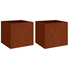 vidaXL Planters 2 pcs 49x47x46 cm Corten Steel 2