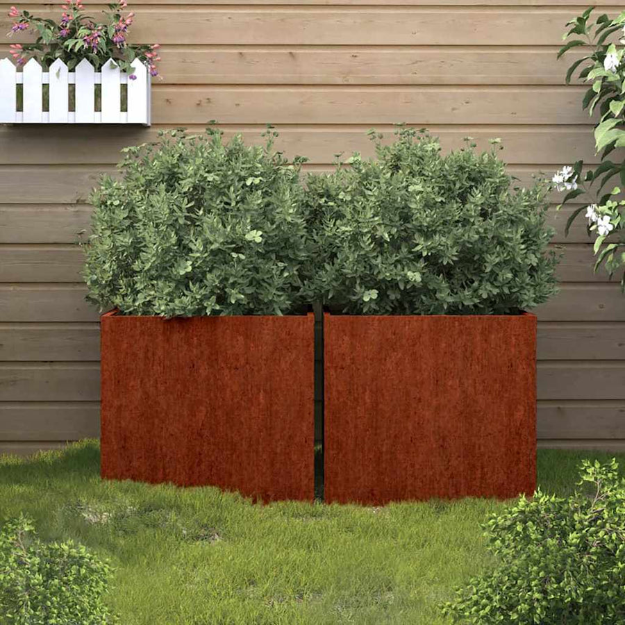 vidaXL Planters 2 pcs 49x47x46 cm Corten Steel 1