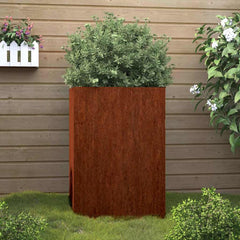 vidaXL Garden Planter Rusty Weathering Steel Height 75 cm