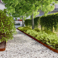 vidaXL Lawn Edgings 10 pcs 10x103 cm Flexible Corten steel 1