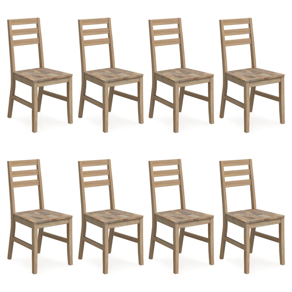 vidaXL Dining Chairs 8 pcs Solid Wood Acacia 2