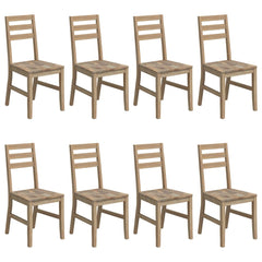 vidaXL Dining Chairs 8 pcs Solid Wood Acacia 3