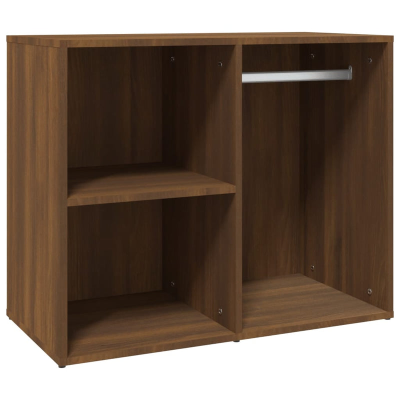 LED Dressing Table with Cabinets Brown Oak Engineered Wood