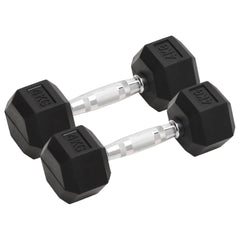 vidaXL Dumbbells 2 pcs 4 kg Total Cast Iron 1