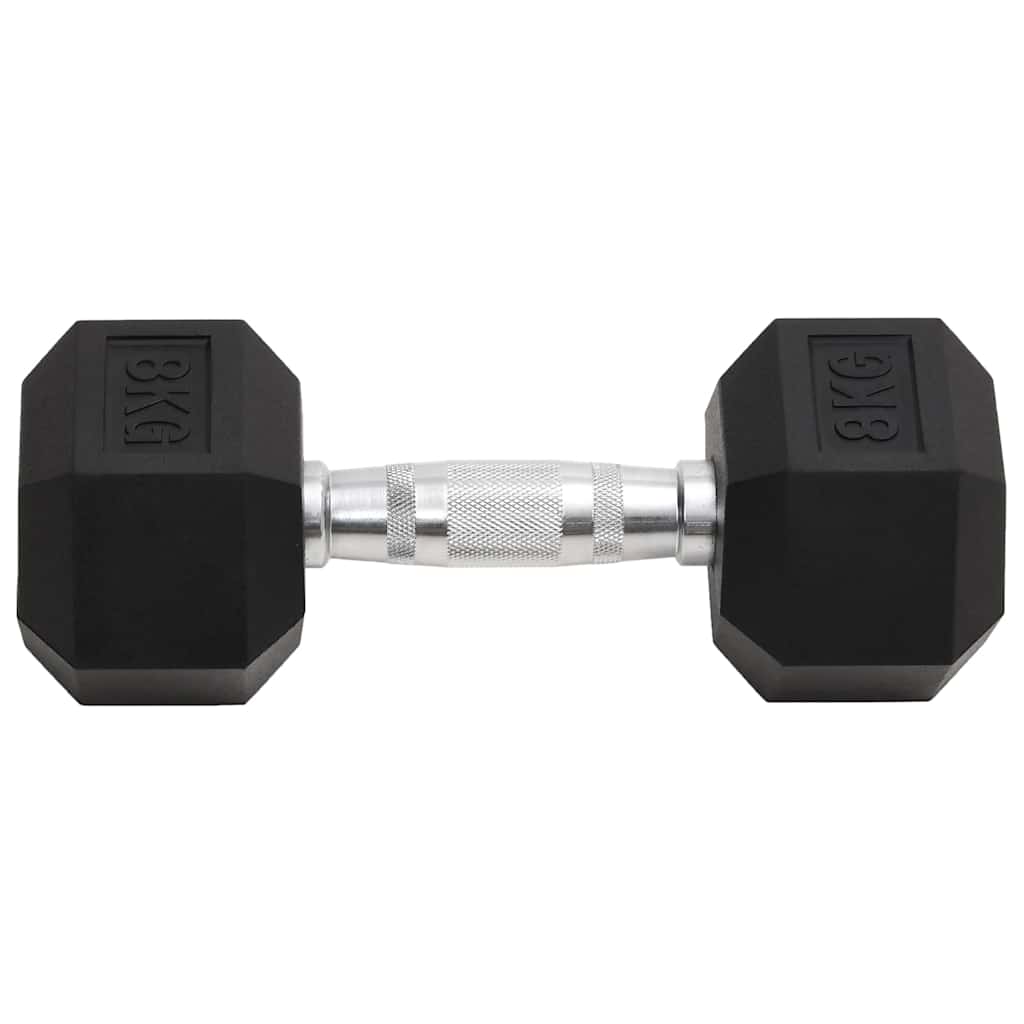 vidaXL Dumbbells 2 pcs 8 kg Total Cast Iron 3