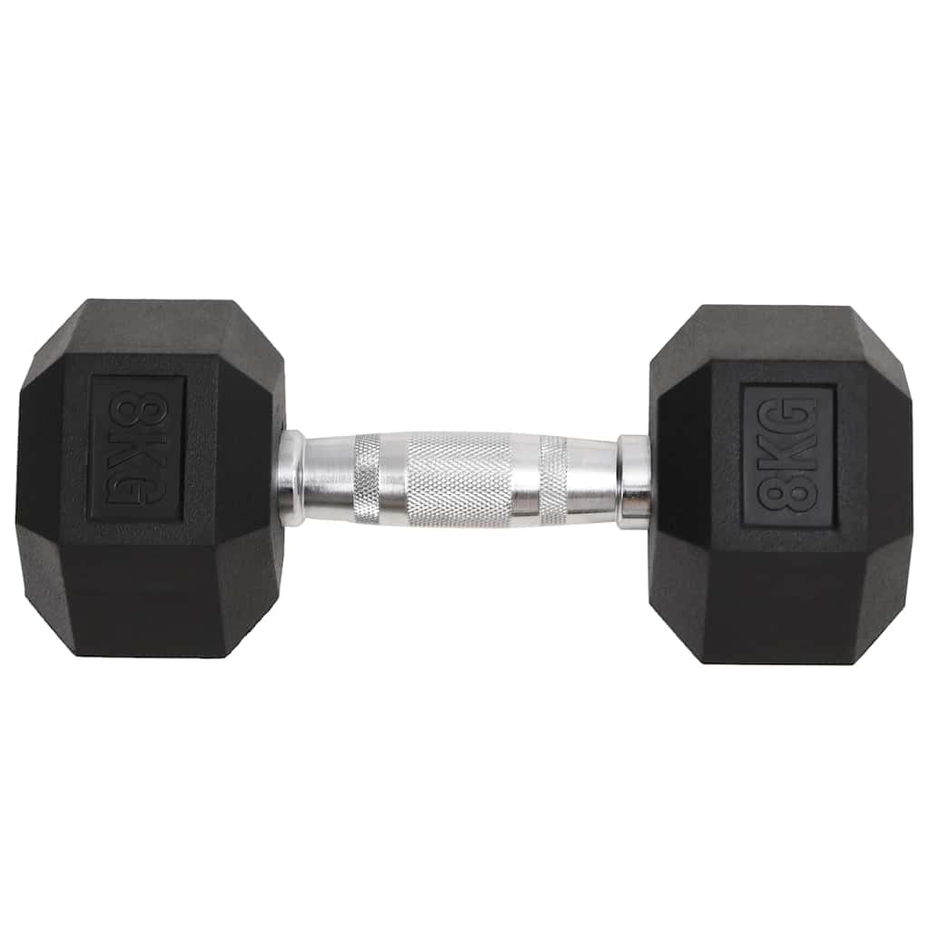 vidaXL Dumbbells 2 pcs 8 kg Total Cast Iron 4