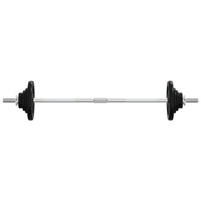 Barbell with Plates Set 30 kg Cast Iron