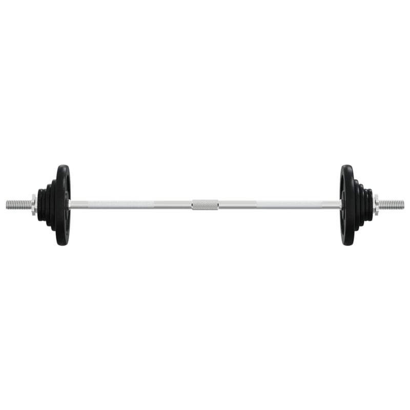 Barbell with Plates Set 30 kg Cast Iron