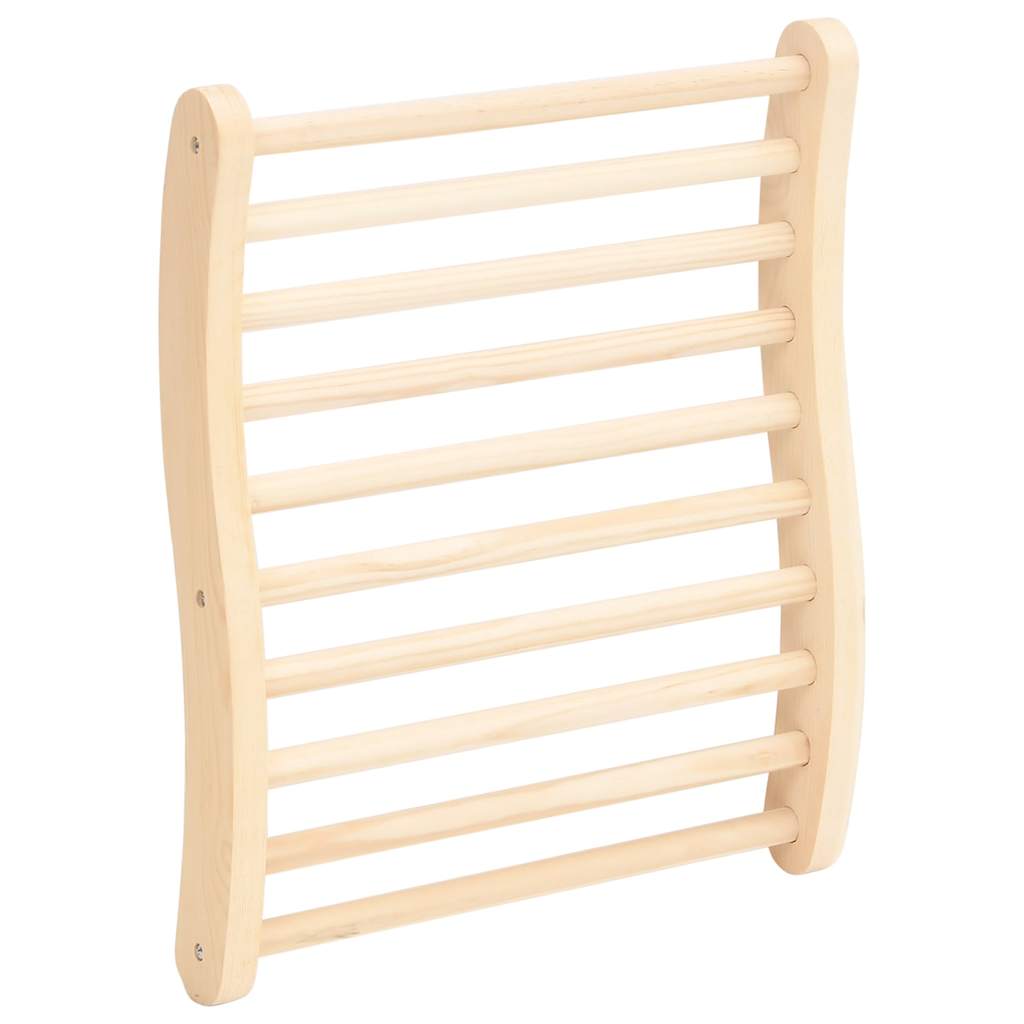 vidaXL S-Shape Sauna Backrest Solid Wood Pine 1