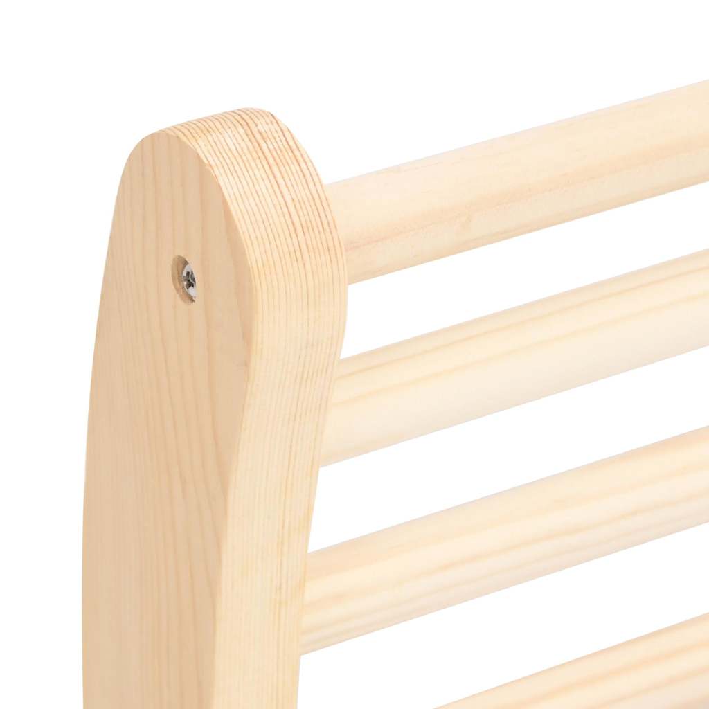 vidaXL S-Shape Sauna Backrest Solid Wood Pine 4