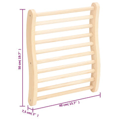 vidaXL S-Shape Sauna Backrest Solid Wood Pine 5