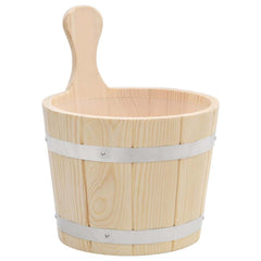 vidaXL Sauna Bucket and Ladle Set Solid Wood Pine 2