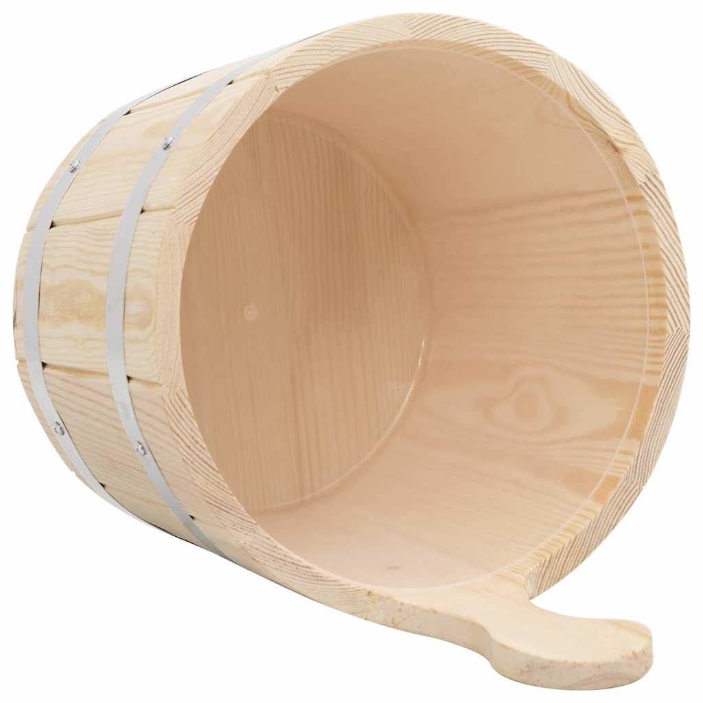 vidaXL Sauna Bucket and Ladle Set Solid Wood Pine 6