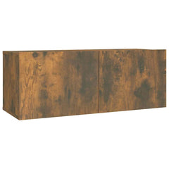 2 Piece TV Cabinet Set Engineered Wood Width 80/100 cm Smoked oak