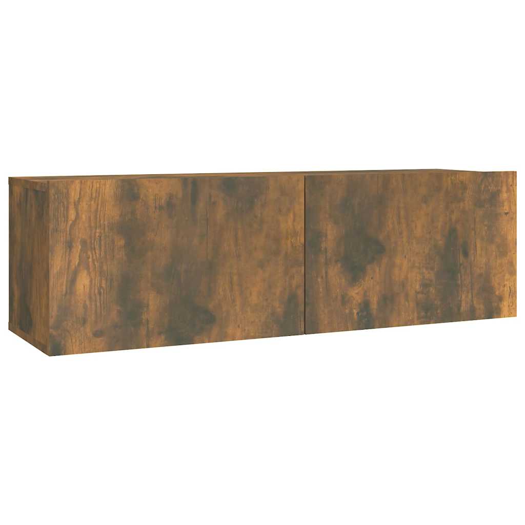 vidaXL 2 Piece TV Cabinet Set Smoked Oak Engineered Wood 6