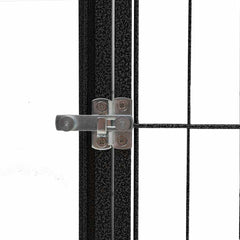 8-Panel Dog Playpen Black 100x50 cm Powder-coated Steel 100 cm 100 cm