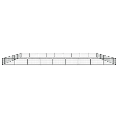 40-Panel Dog Playpen Black 100x50 cm Powder-coated Steel