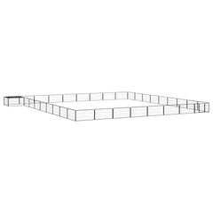 8-Panel Dog Playpen Black 100x50 cm Powder-coated Steel 900 cm 900 cm