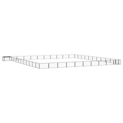 8-Panel Dog Playpen Black 100x50 cm Powder-coated Steel 1100 cm 1100 cm