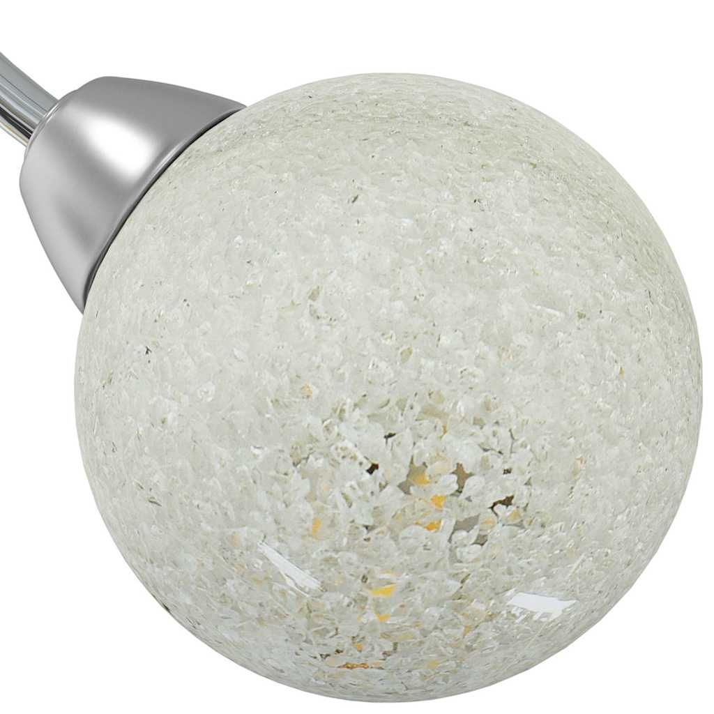 vidaXL Ceiling Lamp with Round Glass Shades for 5 G9 LED Lights 5