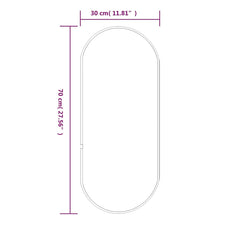 vidaXL Wall Mirror Silver 70x30 cm Oval 6