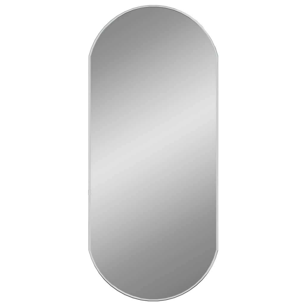 vidaXL Wall Mirror Silver 80x35 cm Oval 2