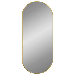 vidaXL Wall Mirror Gold 80x35 cm Oval 2