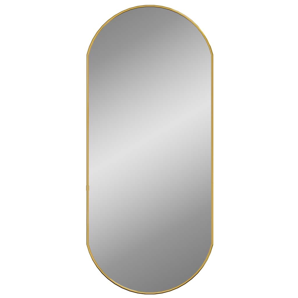 vidaXL Wall Mirror Gold 80x35 cm Oval 3