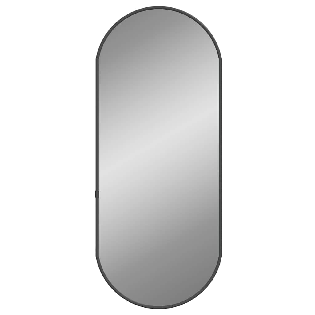 vidaXL Wall Mirror Black 60x25 cm Oval 2