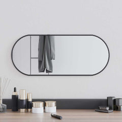 vidaXL Wall Mirror Black 60x25 cm Oval 1