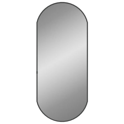 Wall Mirror Black 70x30 cm Oval