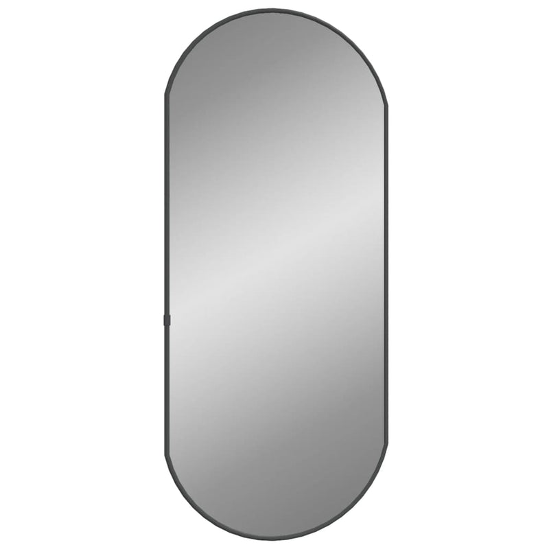 Wall Mirror Black 70x30 cm Oval