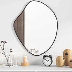vidaXL Wall Mirror Black 60x50 cm 1