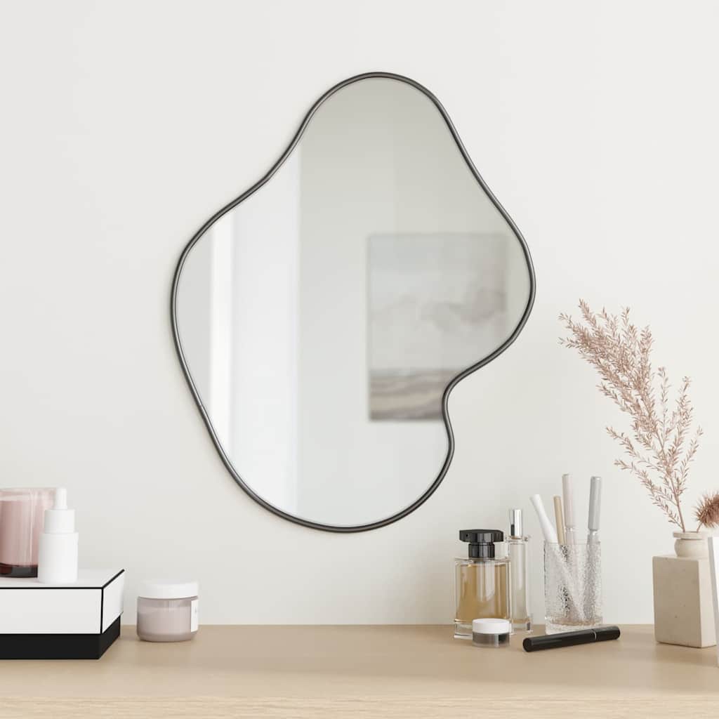 vidaXL Wall Mirror Black 50x40 cm 1