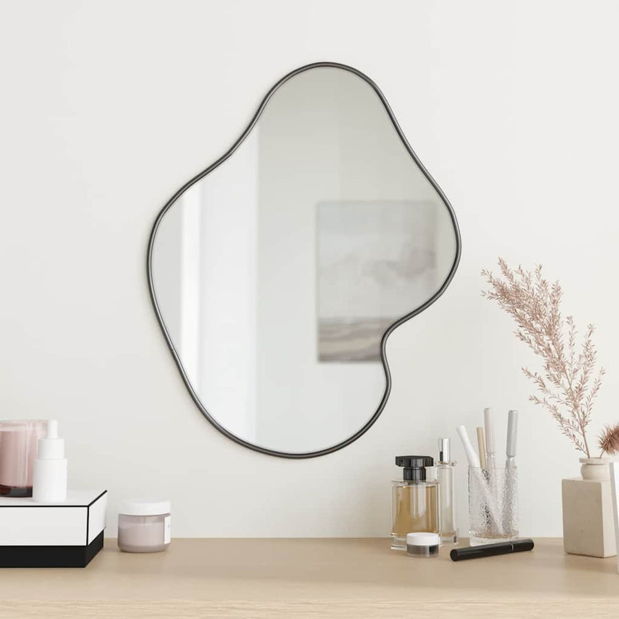vidaXL Wall Mirror Black 50x40 cm 1