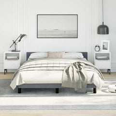 Bed Frame without Mattress Velvet Dark grey Double Size