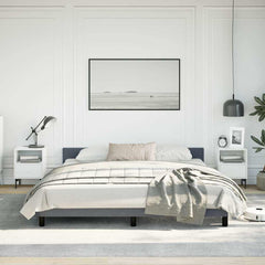Bed Frame without Mattress Velvet Dark grey California King